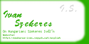 ivan szekeres business card